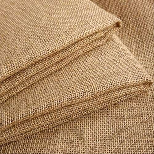 DELINGER Natural Color Jute Fabric Perfect for Making Jute Bags, Art & Craft, Home Decor, Decorative Fabric, Return Gifts,School Projects and DIY Projects Width 51" Inch Size (1 Meter) 3