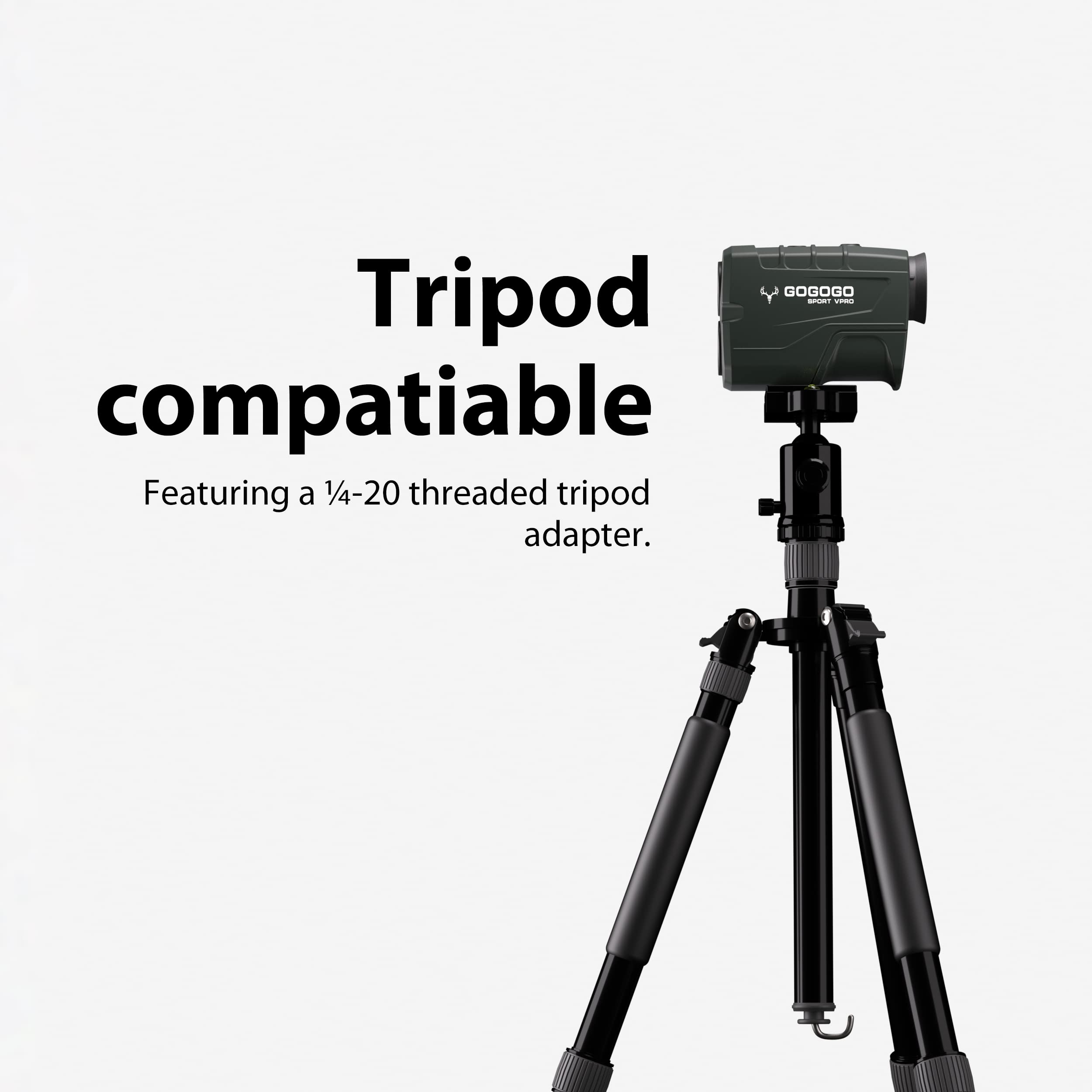 Gogogo Sport Vpro Green Hunting Rangefinder -1200 Yards Laser Range Finder for Hunting and Golf with Speed, Slope, Scan and Normal Measurements - Rechargeable - with USB Cable (1200 Yard) 4