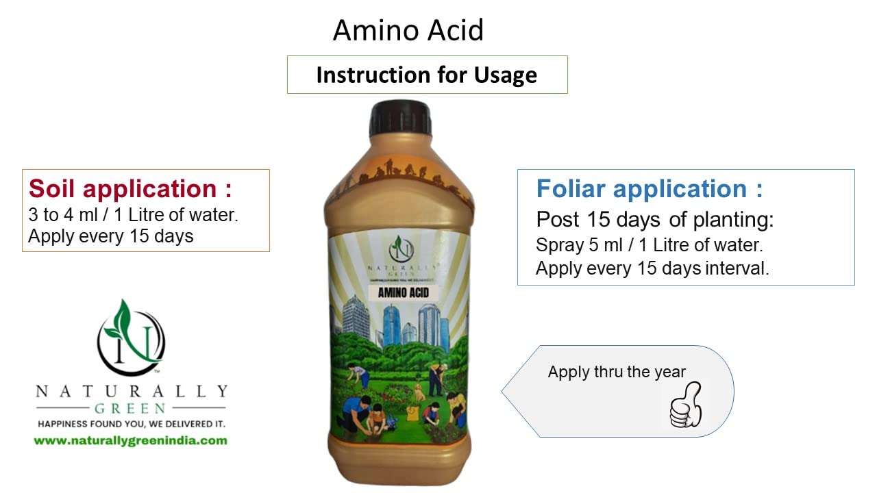 Naturally Green Amino Liquid Based Bio Stimulant Concentrate for Plants Plant Growth and Yield Booster (500ml) 4
