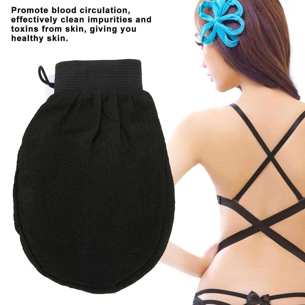 NOBILEA Exfoliating Dead Skin Removal Bath Body Glove Mitt, Deep Clean Exfoliating Tool to Remove Dead Skin and Dirt, Home Spa Exfoliating Gloves (Pack of 1) (Black) 3