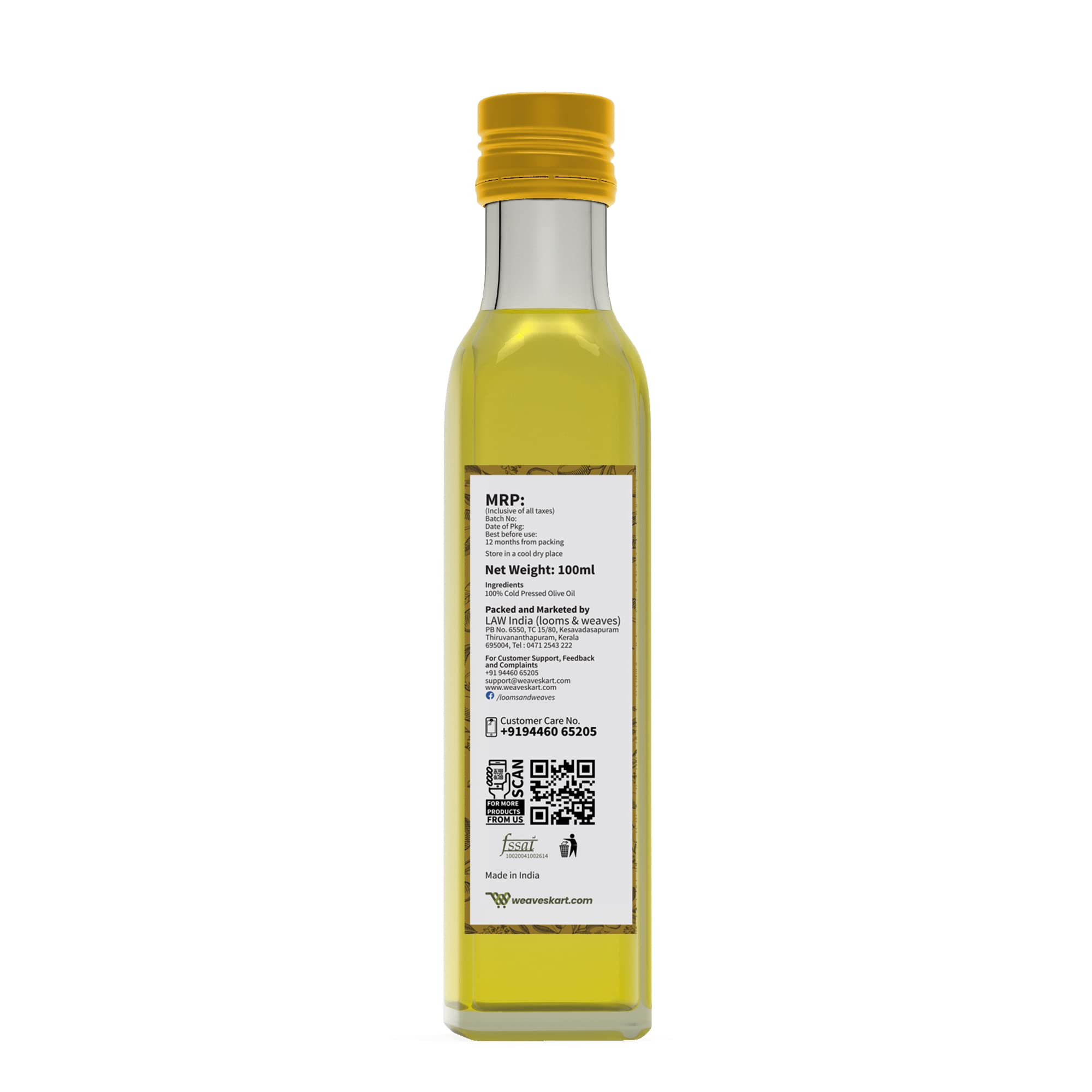 looms & weaves™ - Olive oil for Hair & Skin - Natural moisturization with authentic Olive oil - 100ml 3
