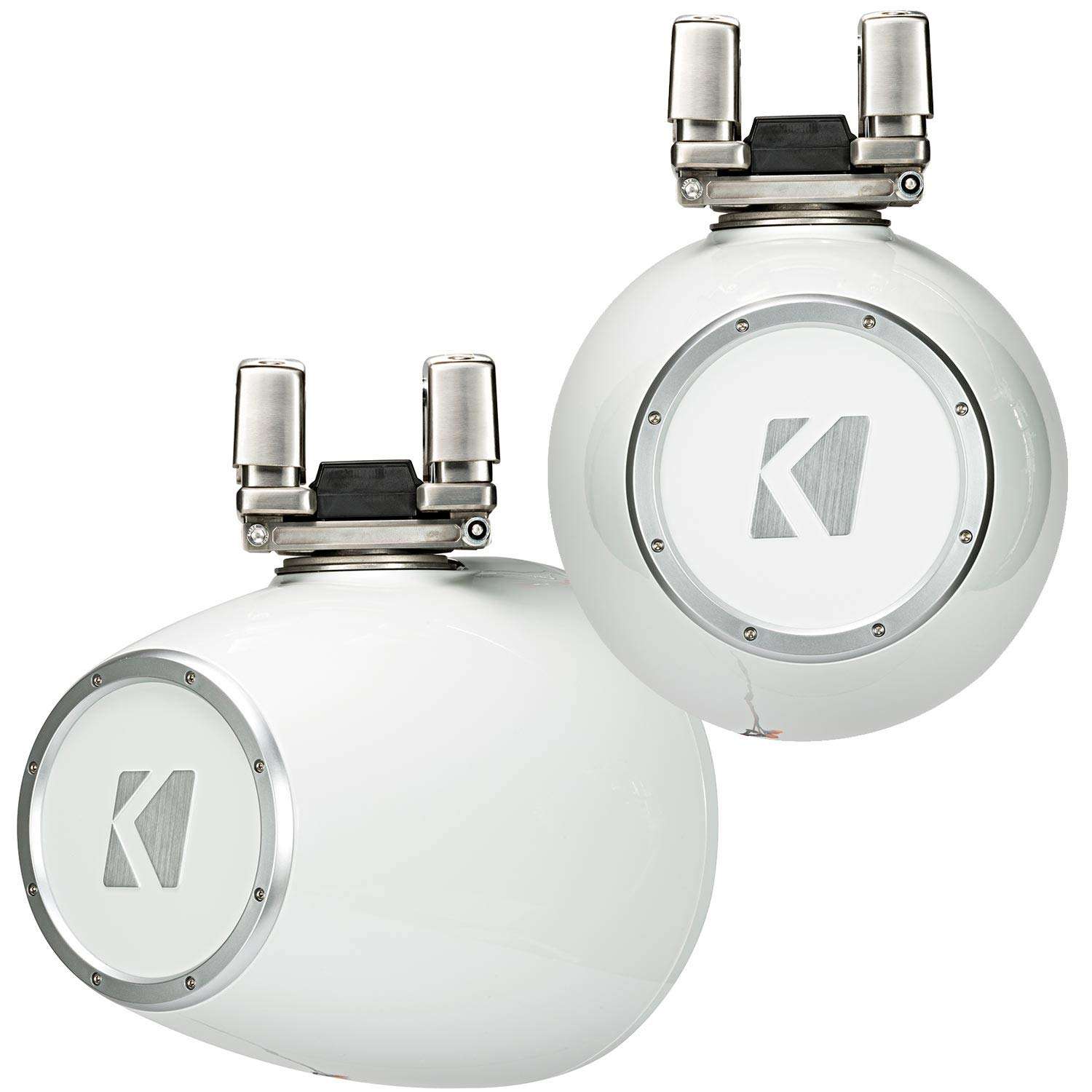 Kicker (2 Pair) KMTC114W KMTC11 11" Horn- Loaded Tower System Pair 4-Ohm White 4