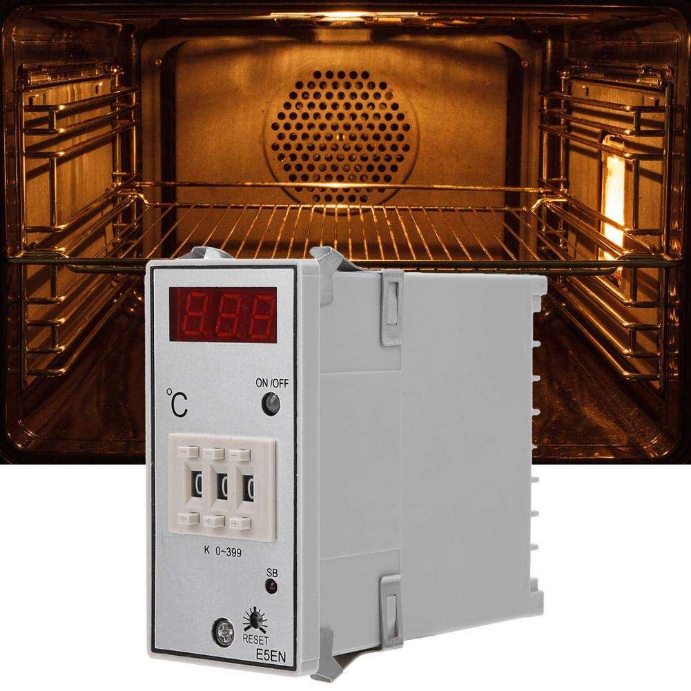 Digital Temperature Controller 0-399°C K-Type Thermostat 220VAC,for Heating Furnaces,Ovens,Industrial Boilers,Furnaces, Petrochemicals 1