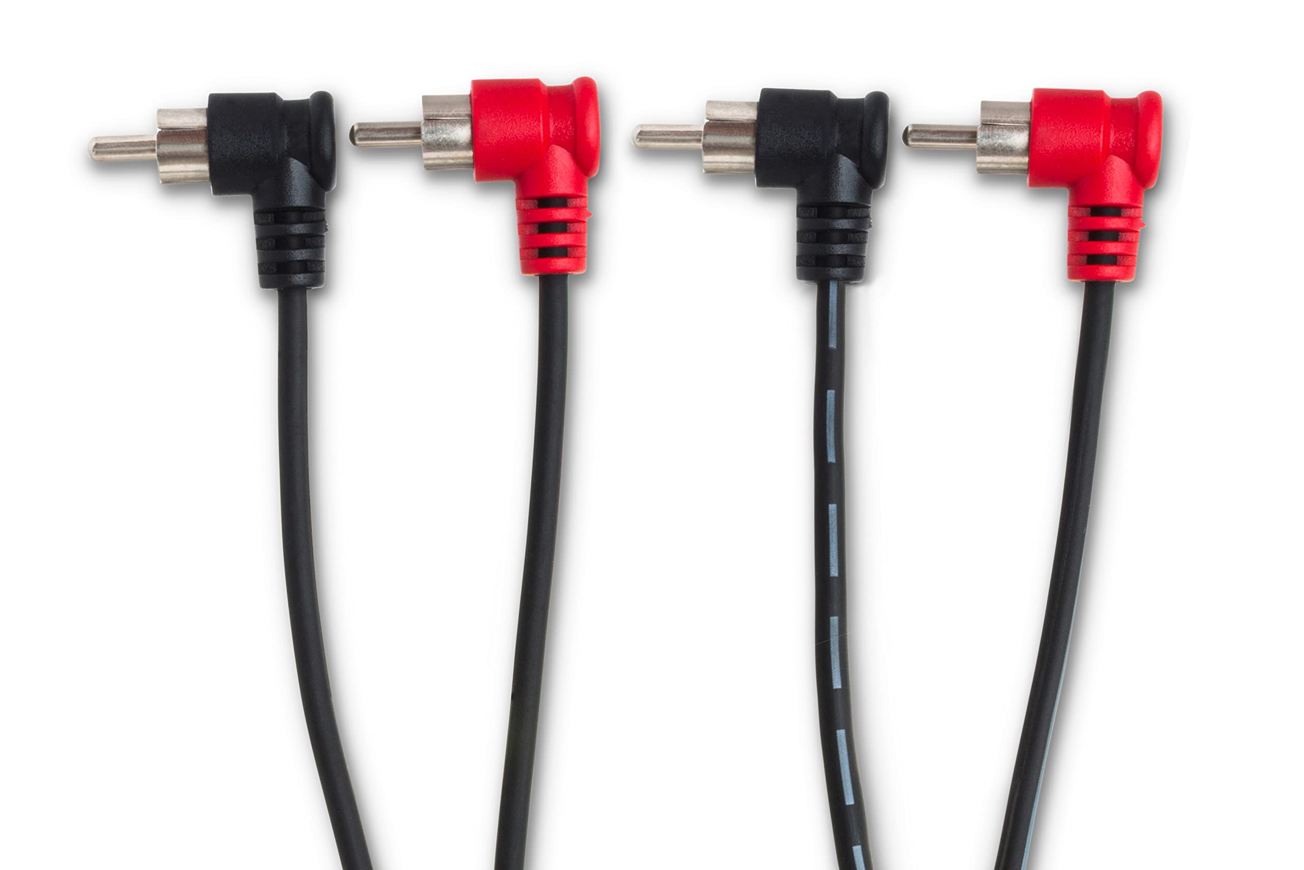 Hosa CRA-201RR Stereo Interconnect Dual Right Angle RCA to Dual Right Angle RCA Cable - 3 foot 2