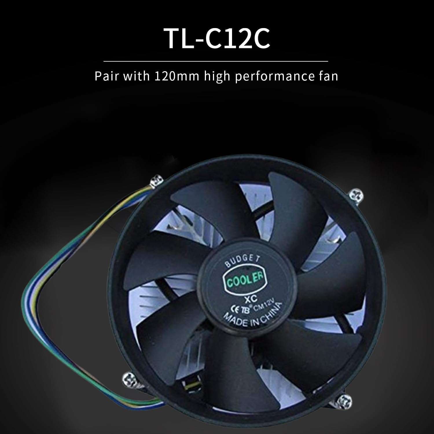 Hexabyte CPU Cooler Fan Compatible with Intel LGA775 – High-Performance Black Cooling Fan for Desktop PC – Silent, Efficient Heat Dissipation, Easy Installation 3