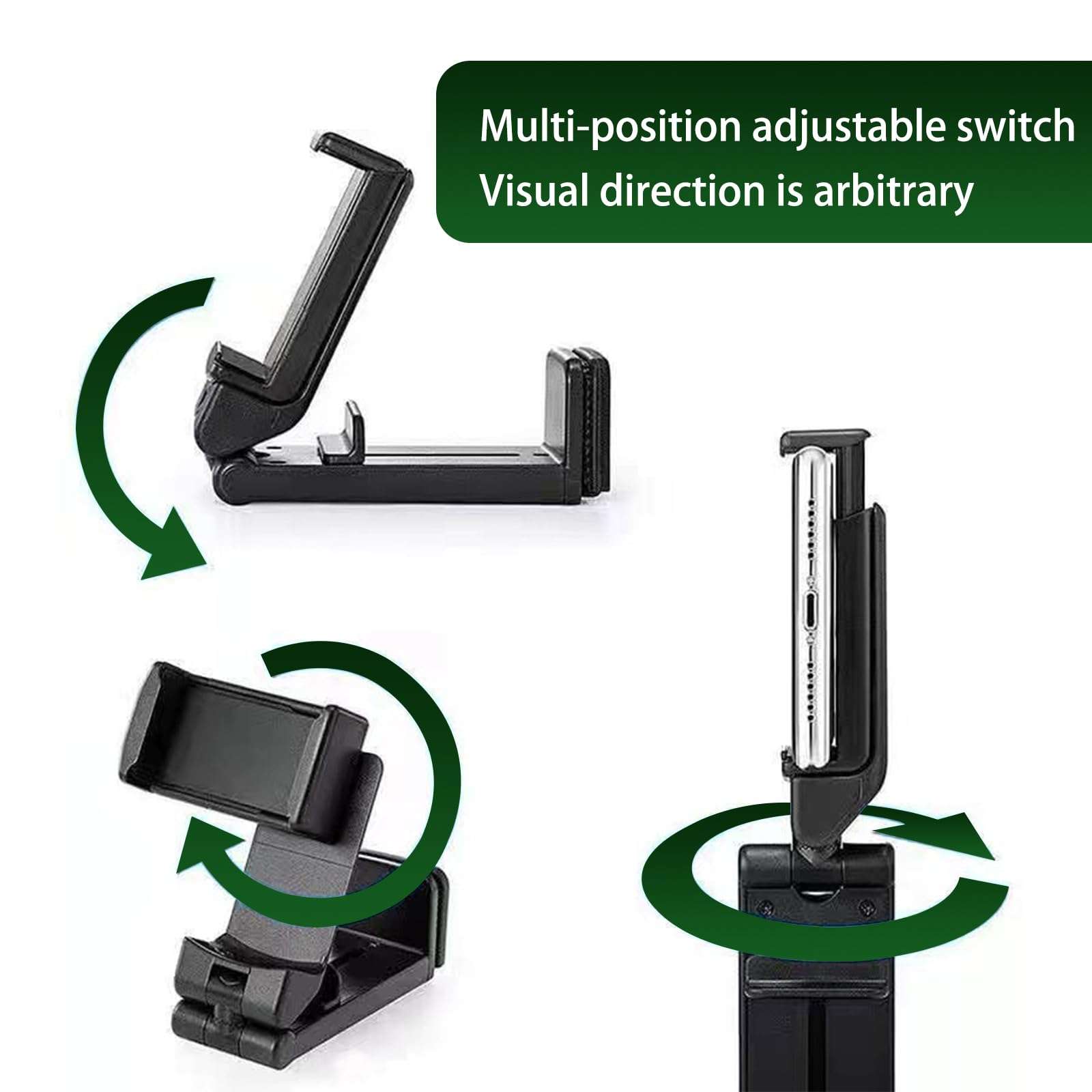 dawfall 1 PC Car Phone Holder with Hidden Clip, Foldable Waterproof Vehicle Phone Mount, 360 Degree Rotation, Universal Liftable Travel Essential Accessory for Airplane Truck SUV Car Home (Black) 6