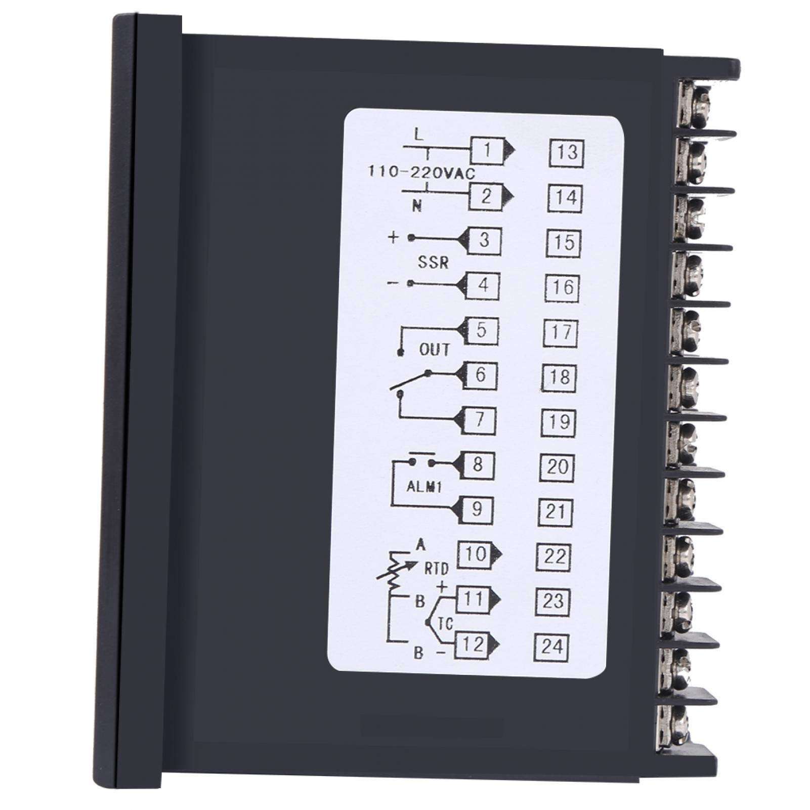 Temperature Controller, High Reliability CH402 AC85-264V High Precision Smart PID Temperature Controller Thermostat Relay TC/RTD Input 6