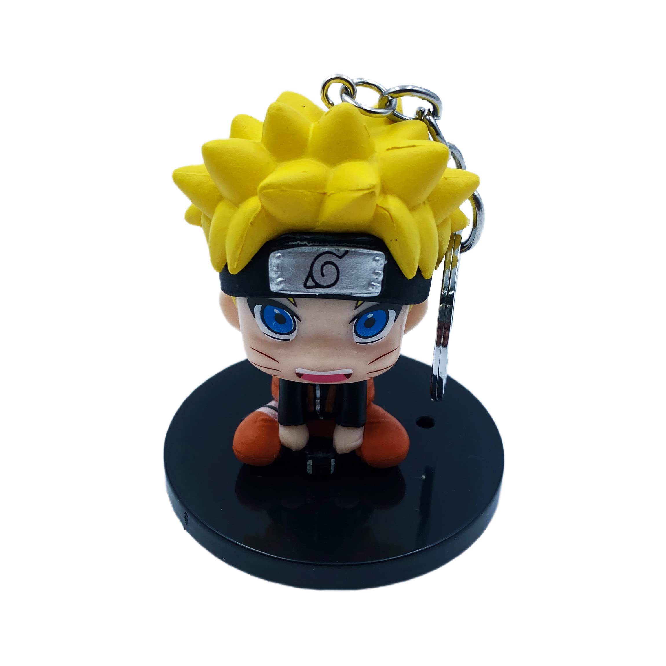 Buko Fan Edition Lifestyle Naruto Anime Keychain & Cake Topper Action Figure Collectible Party Supplies Birthday Gift Toys (Naruto Uzumaki) 6