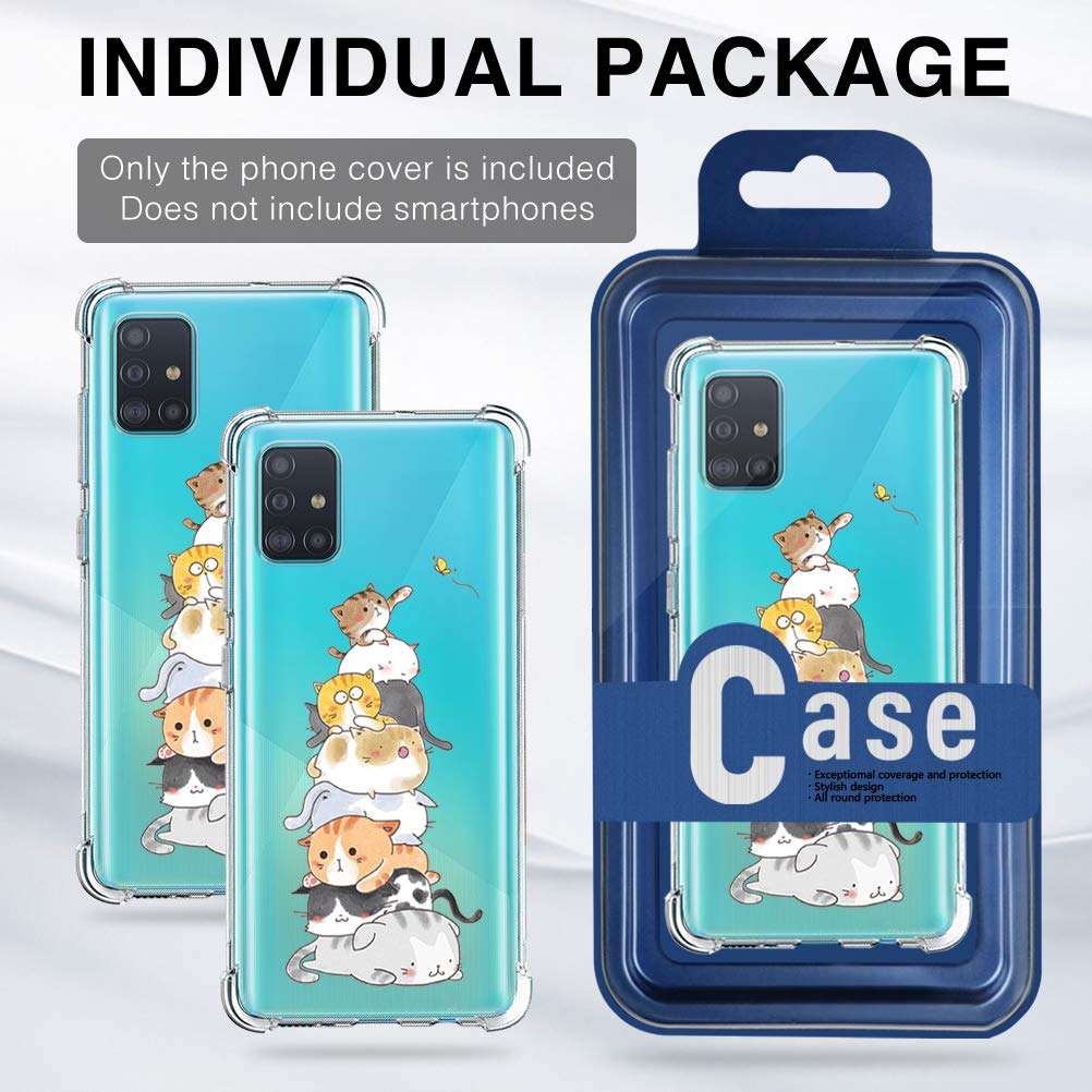 Galaxy A71 5G Case Clear Silicone Case with Design Flower Samsung A71 5G Floral Pattern Phone Cases Soft Transparent Full Body Protective Cover for Samsung Galaxy A71 5G Case for Women Girls 3