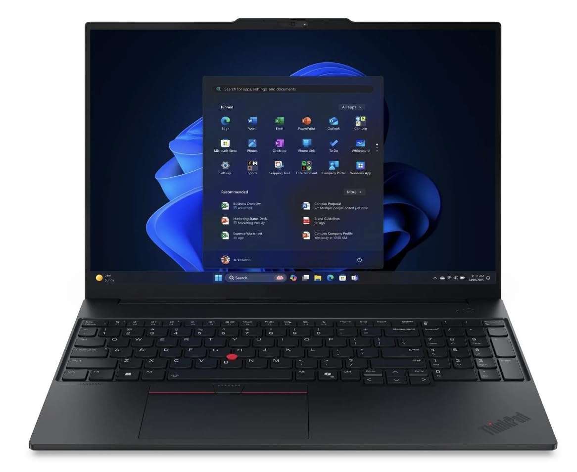 Lenovo ThinkPad E16 Gen 3 Business Laptop 16.0" Touchscreen WUXGA IPS 300 nits (Intel Ultra 5-225U 6-Core 2.00GHz, 64GB DDR5, 512GB PCIe SSD, Backlit KB, FP, Win11P) w/MS 365 Personal, DKZ Hub 4