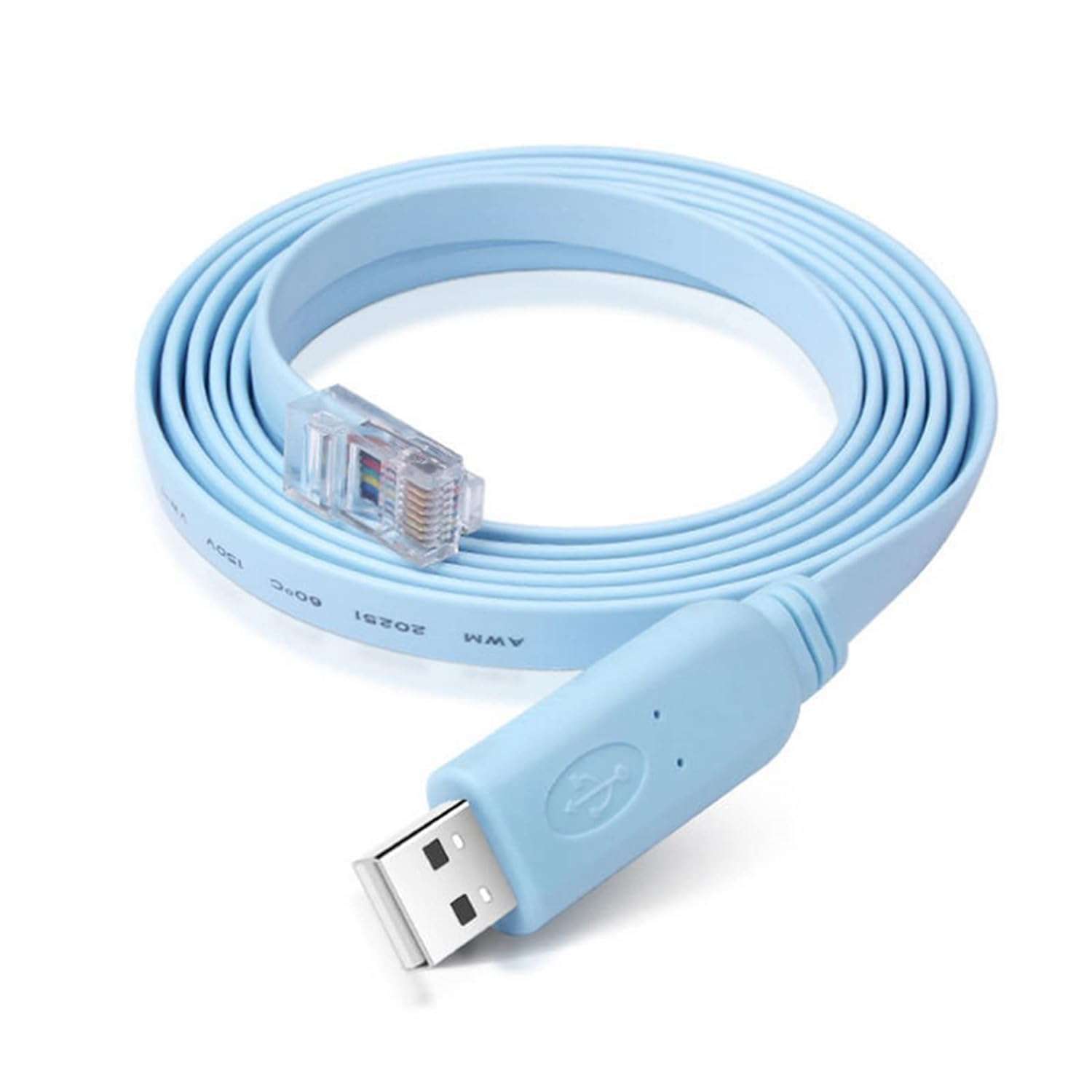 VOOCME USB Console Cable, USB to RJ45 Console Cable for Routers/AP Router/Switch/Windows 7, 8 - (Blue) 1