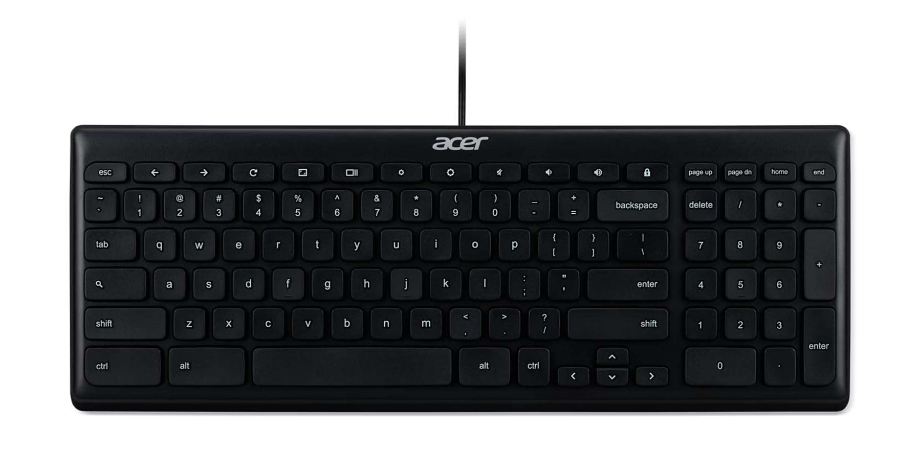 acer AKB910 Wired USB Keyboard – Compact Design, Full-Size Keys, Chrome OS Compatible, Black 5