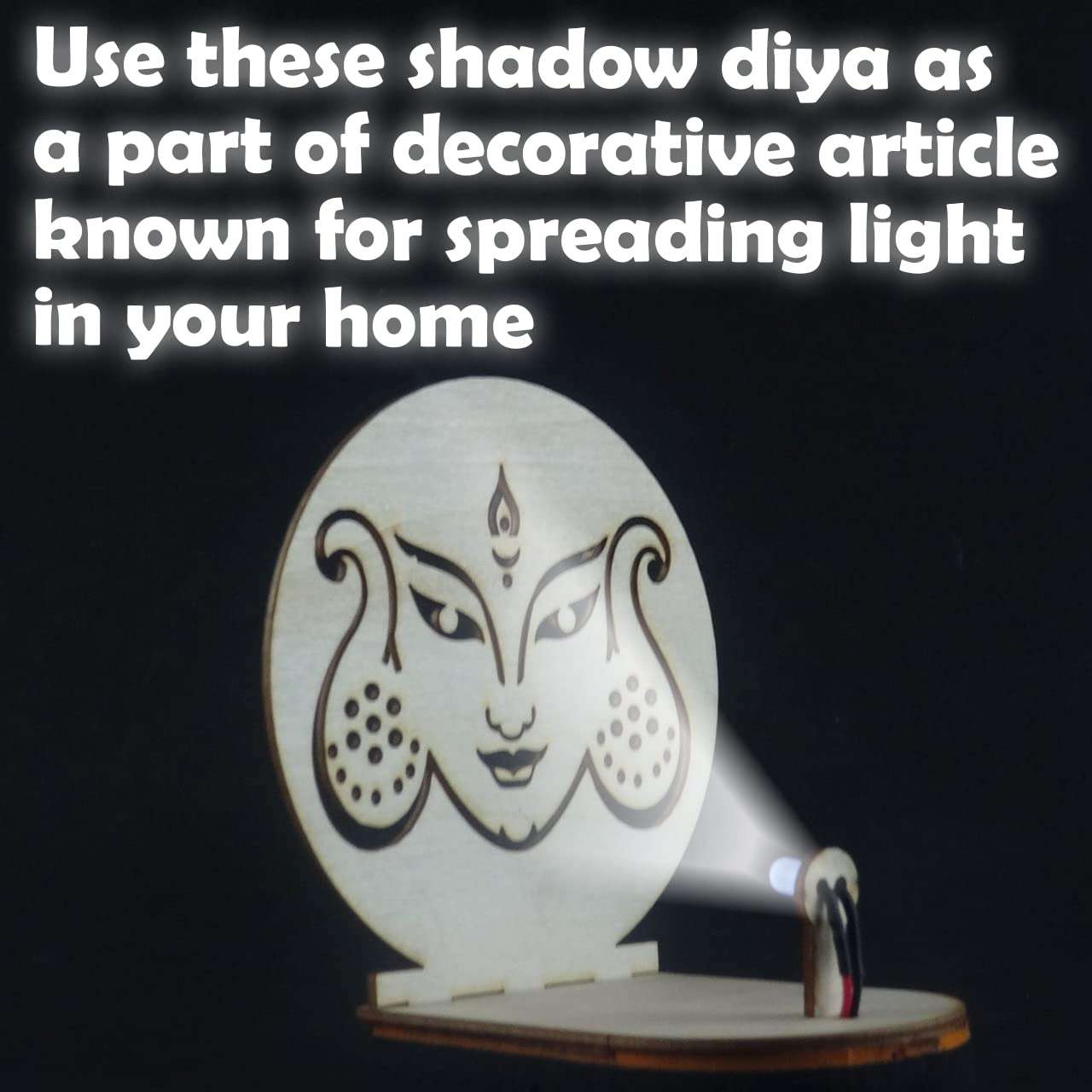 Maker Masti Durga Shadow | Set of 6 | Divine Diya | Lamp Holder for Home Decoration Puja | Diwali | Devotional & Traditional Ambience 5