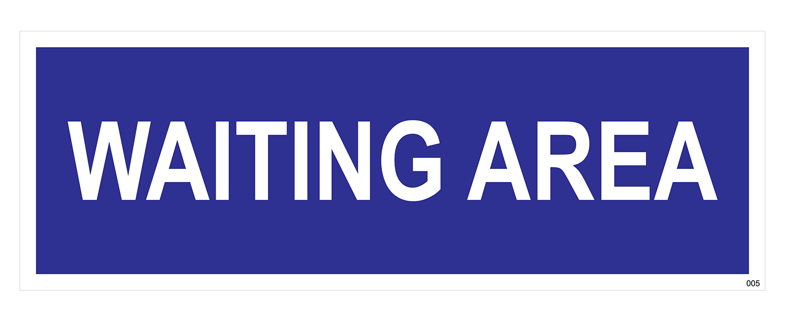 Fusion" Waiting Area" 30cm x 10cm Sign Self Adhesive Vinyl Stickers Blue 005
