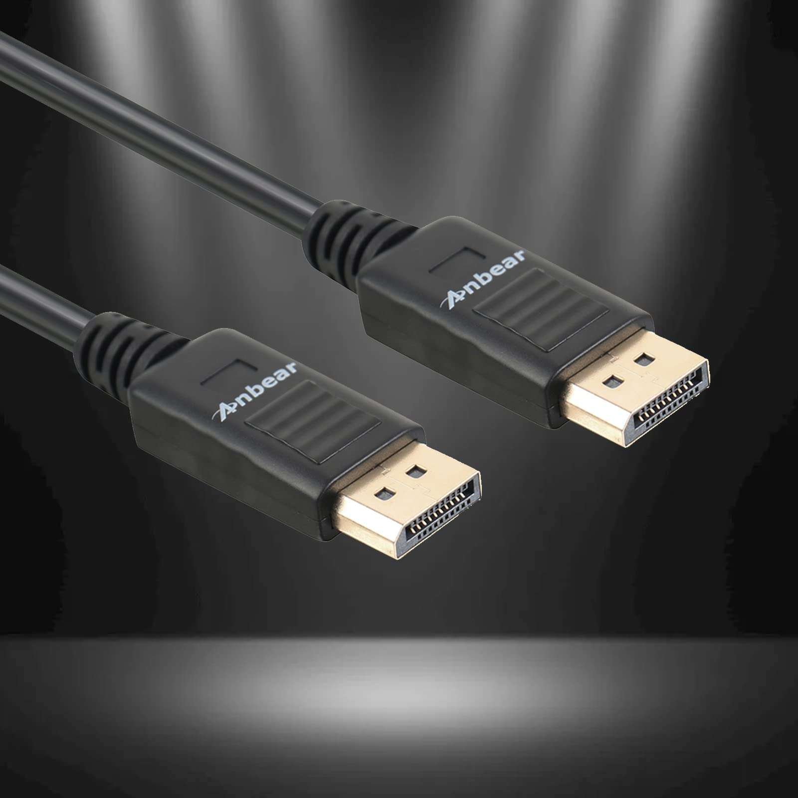 Anbear DisplayPort to Displayport Cable 6 Feet, Gold Plated Display Port to Display Port Cable 4K@60HZ Resolution(Male to Male) for DisplayPort Enabled Desktops and Laptops to Displays 6