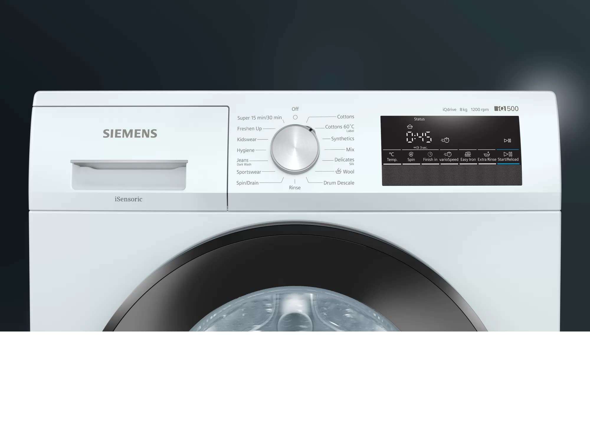 Siemens 8 kg Fully-Automatic Front Loading iQ500 Washing Machine (WM12J26WIN, White) 5