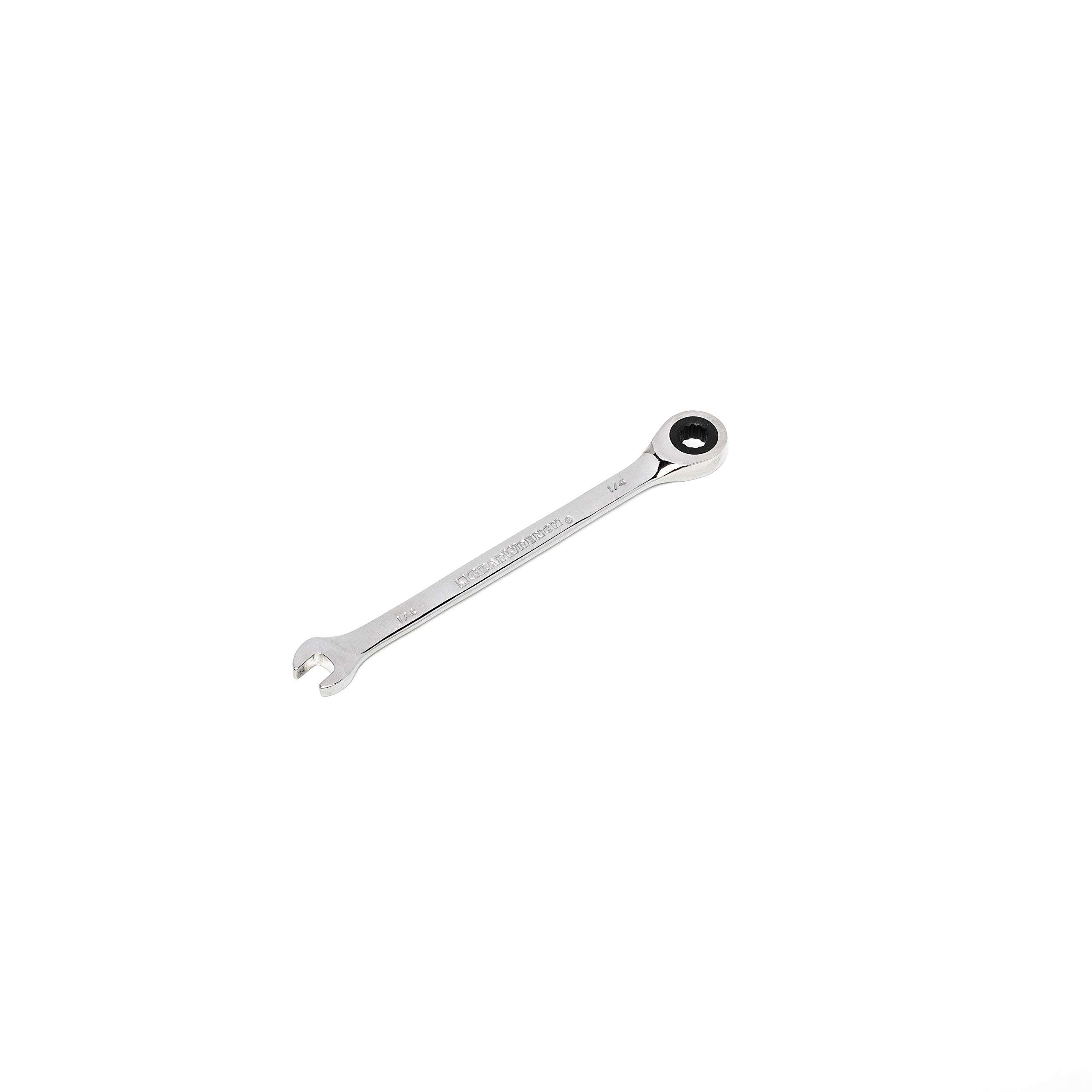 GEARWRENCH 12 Pt. Ratcheting Combination Wrench, 1/4" - 9008 1