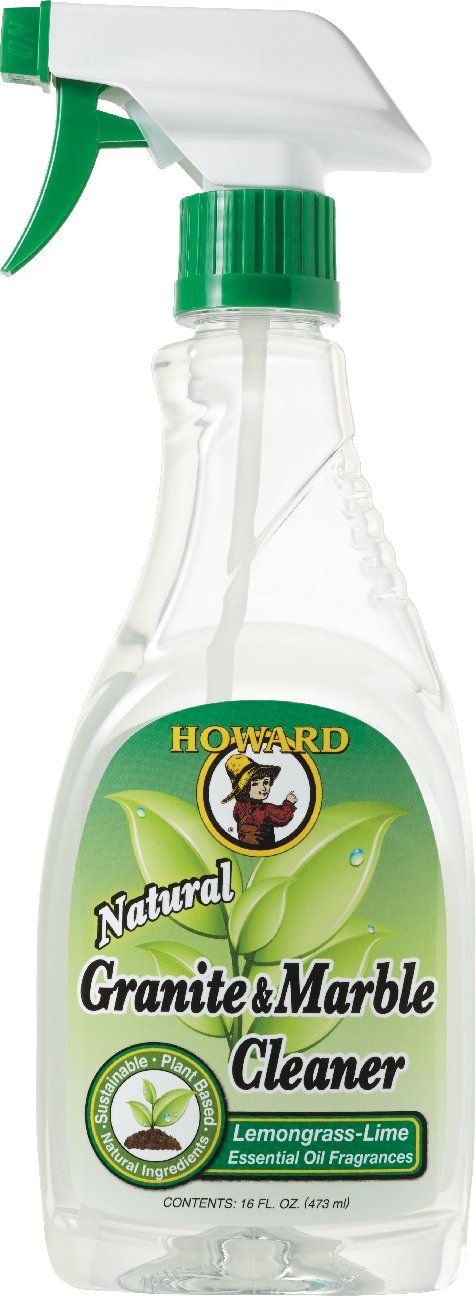 Howard Products GM5012 Natural Granite and Marble Cleaner, 16 oz., Lemongrass Lime