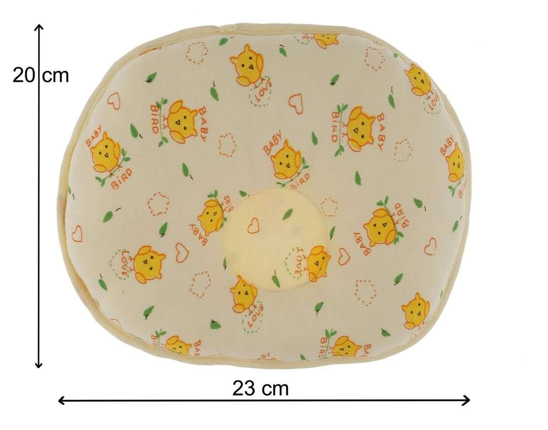 Aarushi Baby Pillows Round Shape for Infant Soft Sleep Pillows Pack of 2 Radom Color and Print 3