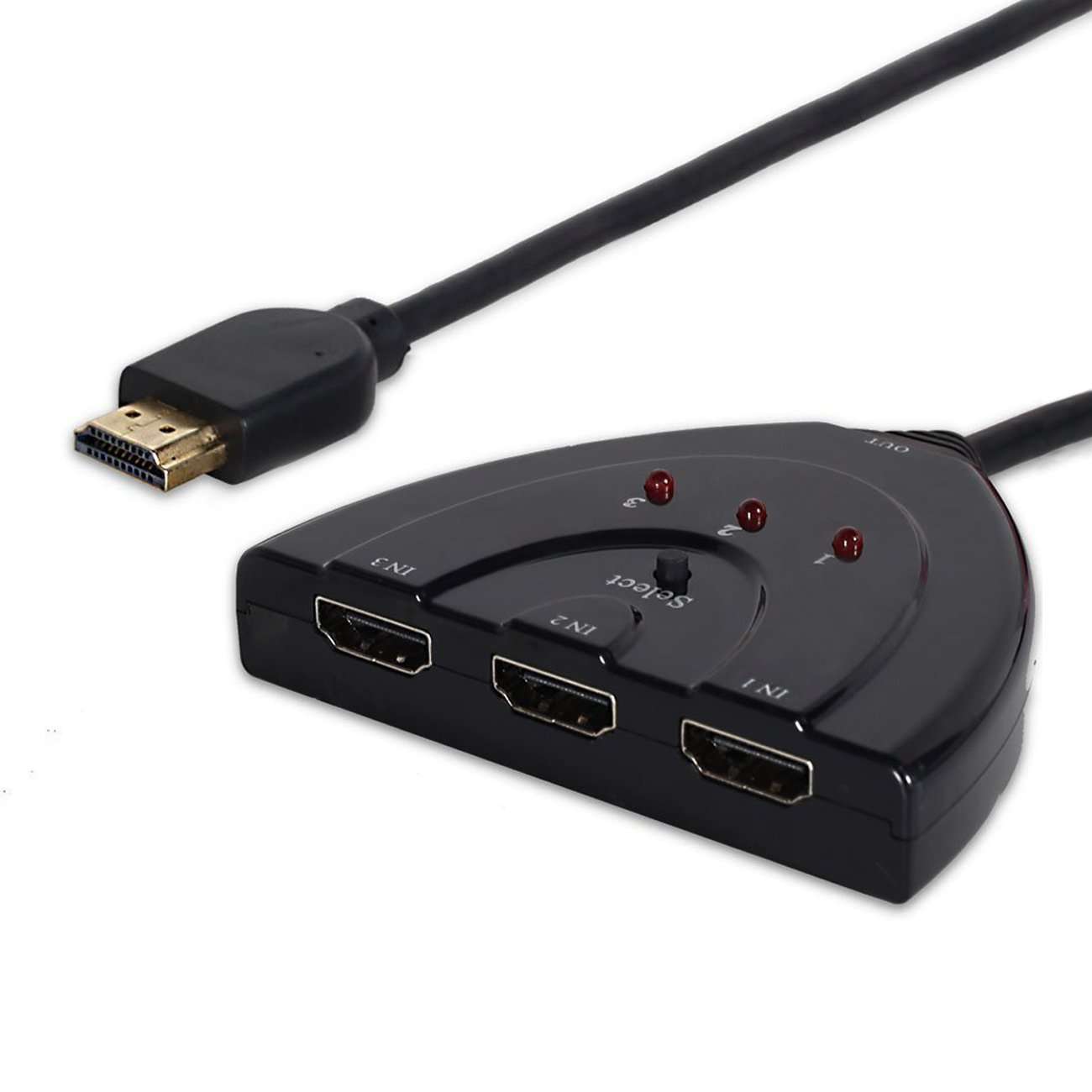 Techno Buzz Deal 3 Port High Speed HDMI Switch HUB with 50 CM pigtail cable: Supports 1080p 3D up to 2,5Gbps 3 Port HDMI Switcher, 3 Input 1 Output HDMI Switcher Supports 4K, Full HD1080p, 3D,For HDTV,PC,Projector,PS3,Xbox,STB,Blu-ray DVD Players,4k TV 3