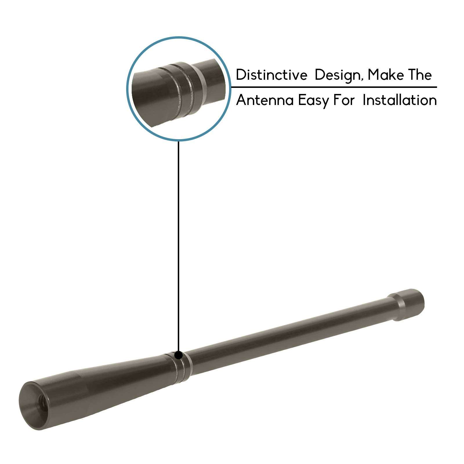 DeepRoar Replacement Antenna for Dodge Magnum 2005-2008, Optimized FM/AM Reception, 6.75 Inch EA01 (Silver) 3