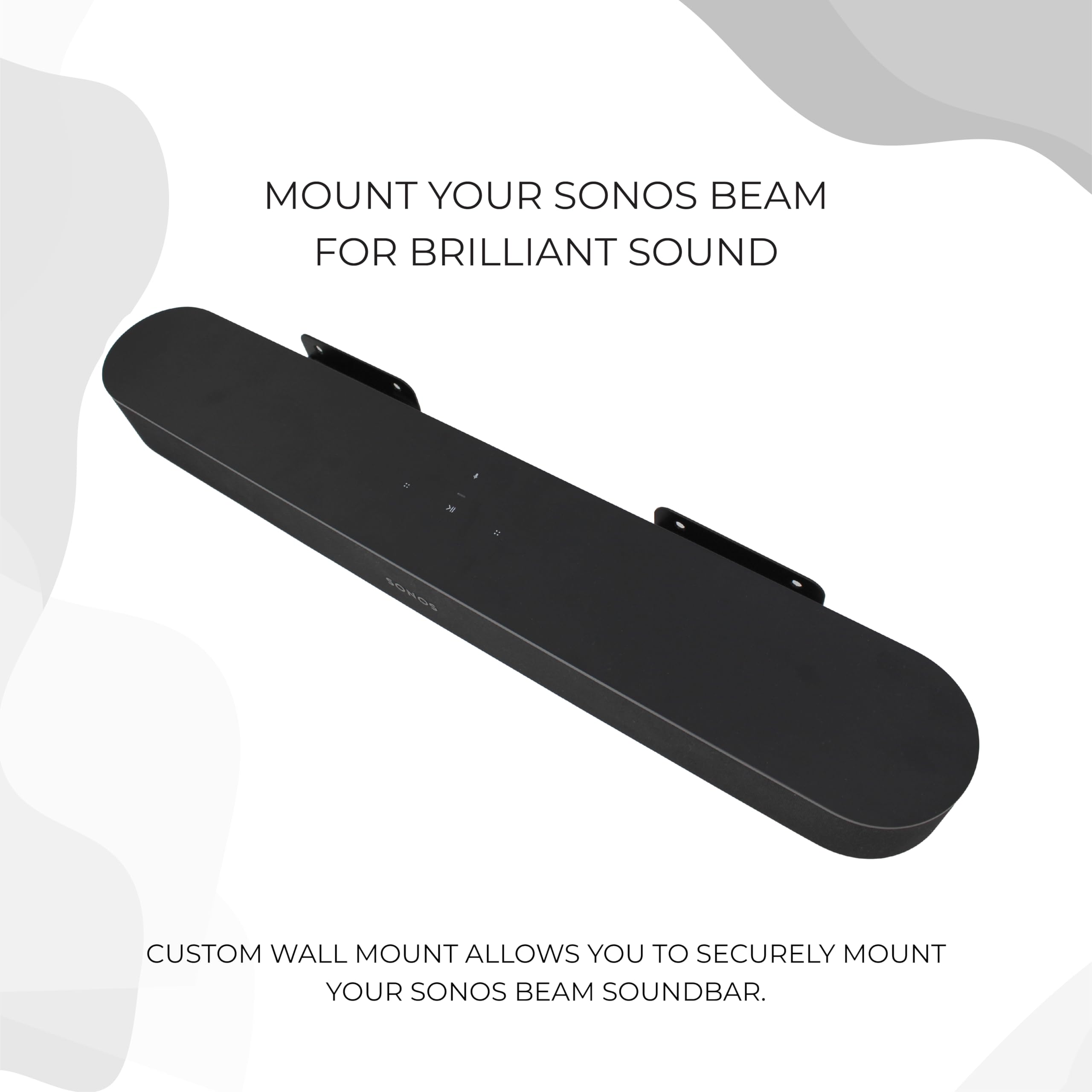 HumanCentric Soundbar Wall Mount for Sonos Beam Speaker - Black 2