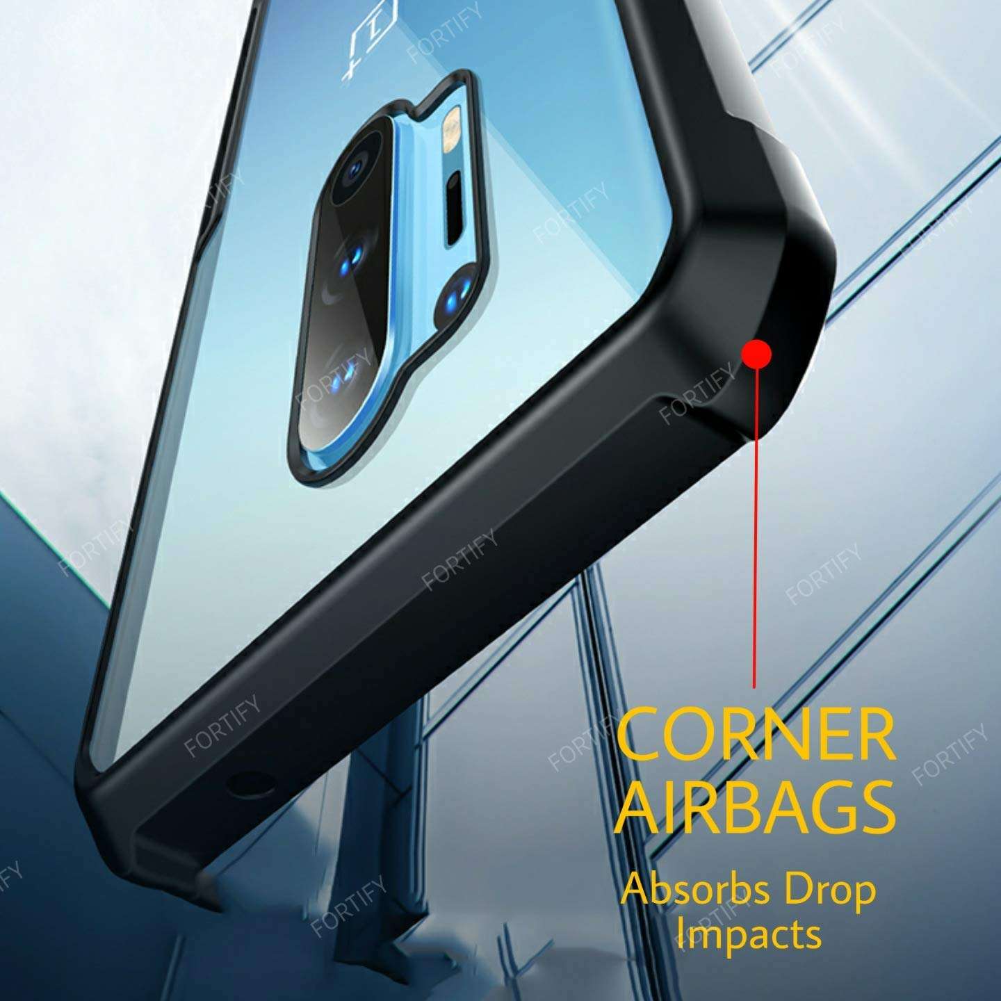 Riggear Xundd Back Cover Case for OnePlus 8 (Armor|PC and TPU|Black|Clear) 6