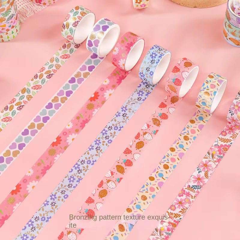 Crafty Cuddle Washi Tape Set, Decorative Craft Tape, Multicolour Floral Pattern, 1.5cm Width 2m Length, 60 Rolls 4