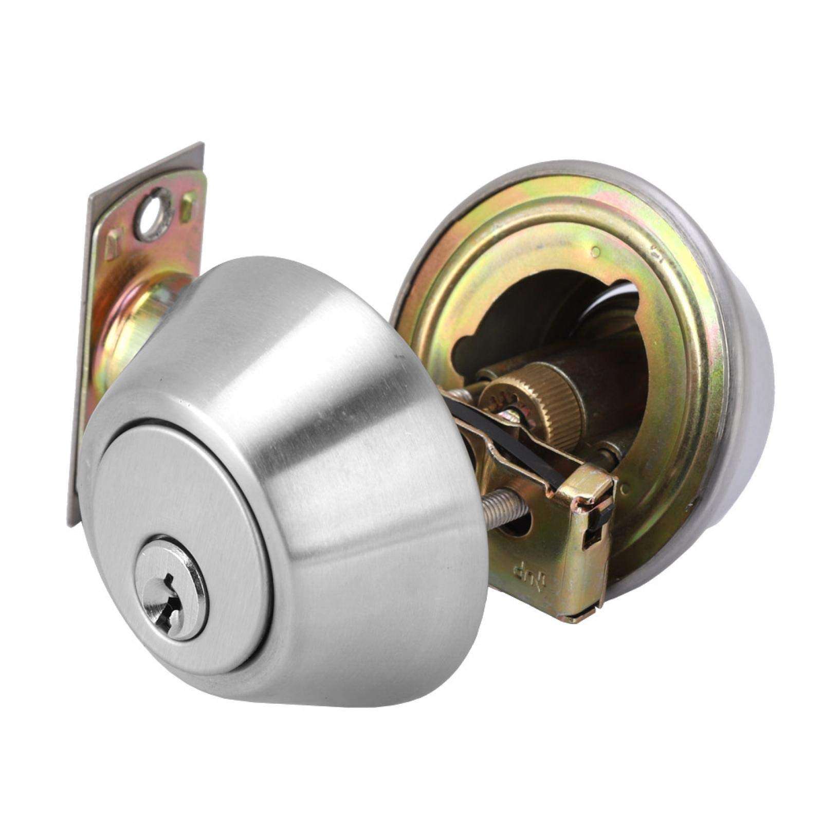 Cylinder Deadbolt, Practical Door Lock, Safe Stainless Steel Anti-Corrosion Solid Wood Doors Steel Wood Doors for Front Doors Back Doors 2