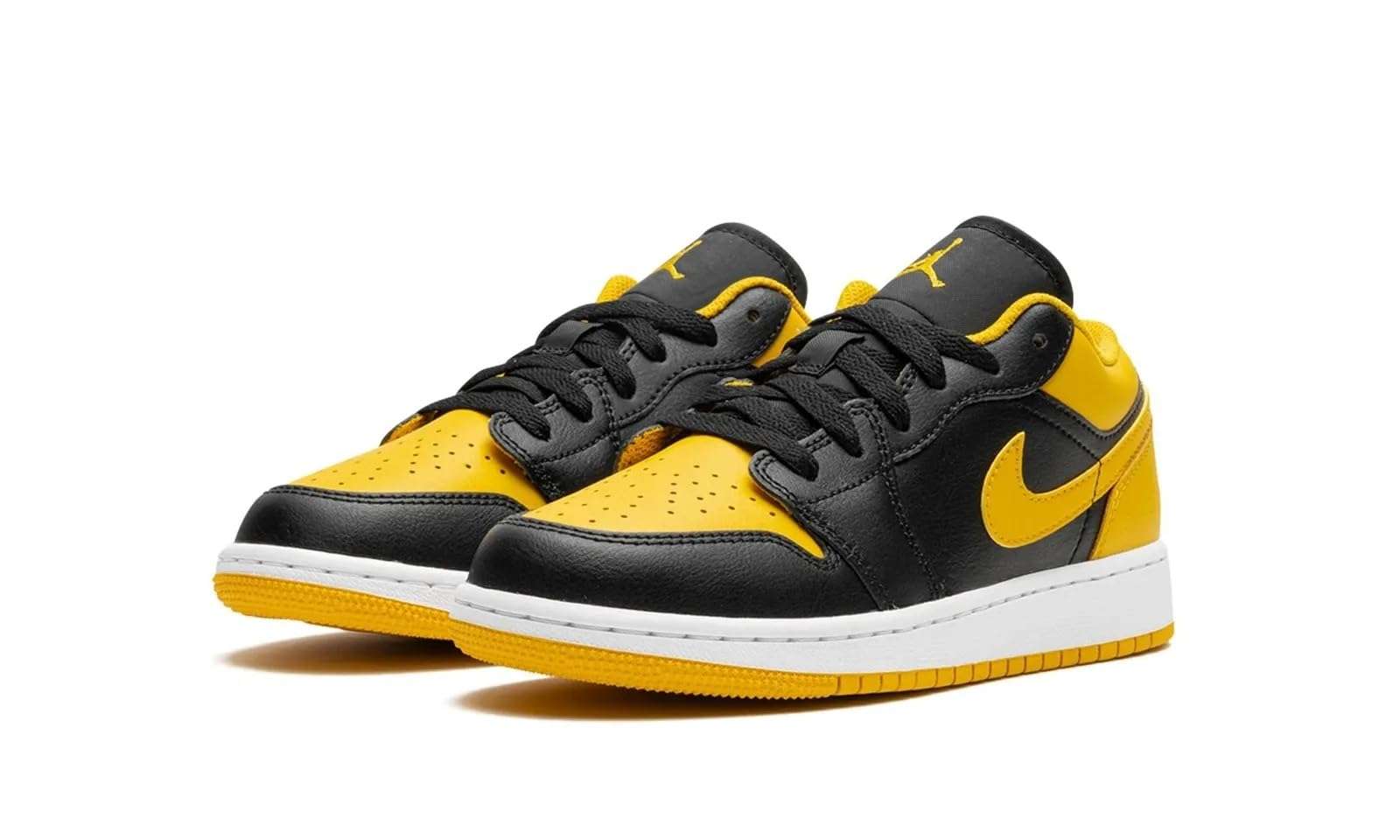 NIKE Jordan Big Kid's 1 Low Black/Yellow Ochre-White (553560 072) - 6 2
