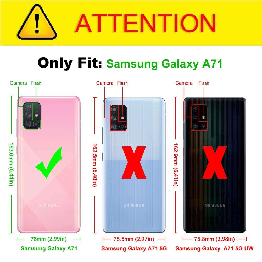 J&D Case Compatible for Samsung Galaxy A71 Case, Corner Cushion Ultra Clear Shock Resistant Protective Slim TPU Bumper Case for Galaxy A71 Cover, Not for Galaxy A71 5G/Galaxy A71 5G UW 2