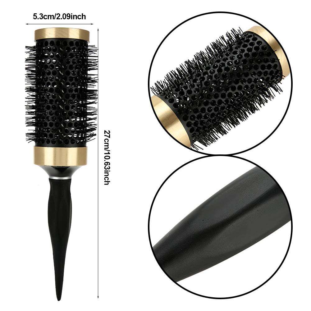 Roller Comb, Convenient Durable Ceramic Comb Round Hair Brush Curly Hair Brush for Home Use(53) 4