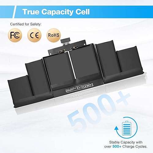 Lesaps A1494 A1398 Battery Replacement - for Apple MacBook Pro Retina 15" Mid 2014 Late 2013 Compatible with Retina ME293 ME294 High Performance Long Lasting [11.34V/95Wh] 2