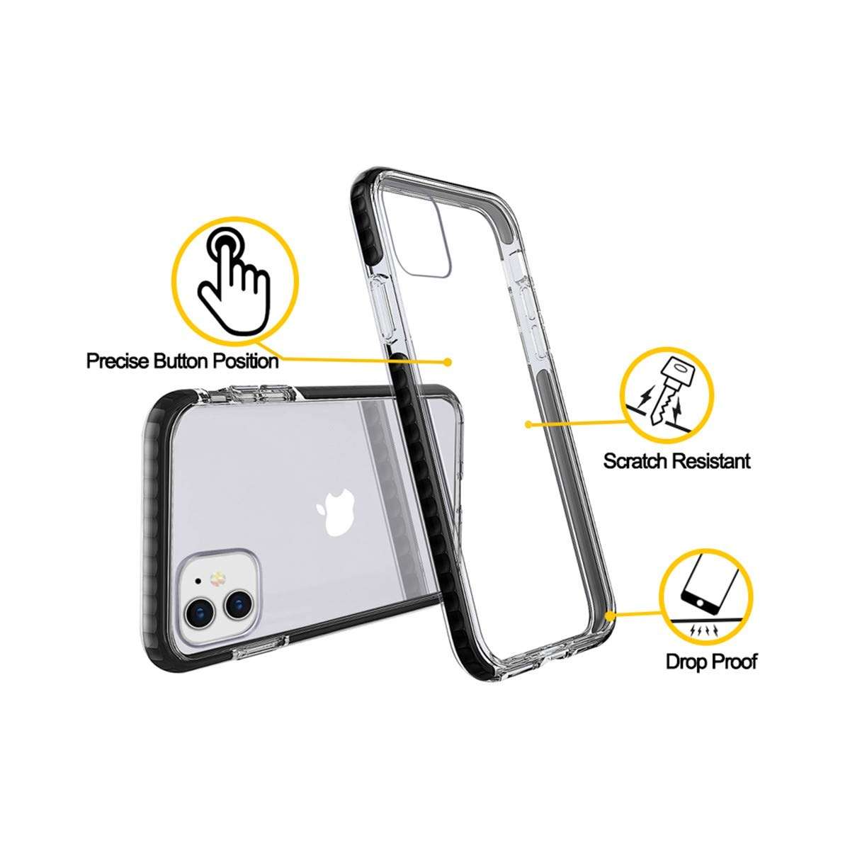 Custom Phone Case for iPhone 11 Pro Max Personalized Photo Phone Cases Customized Photo Name Gift for Birthday Xmas Valentines Friends Her Him, Uartify Impact Protective iPhone 11 Pro Max White Case 4