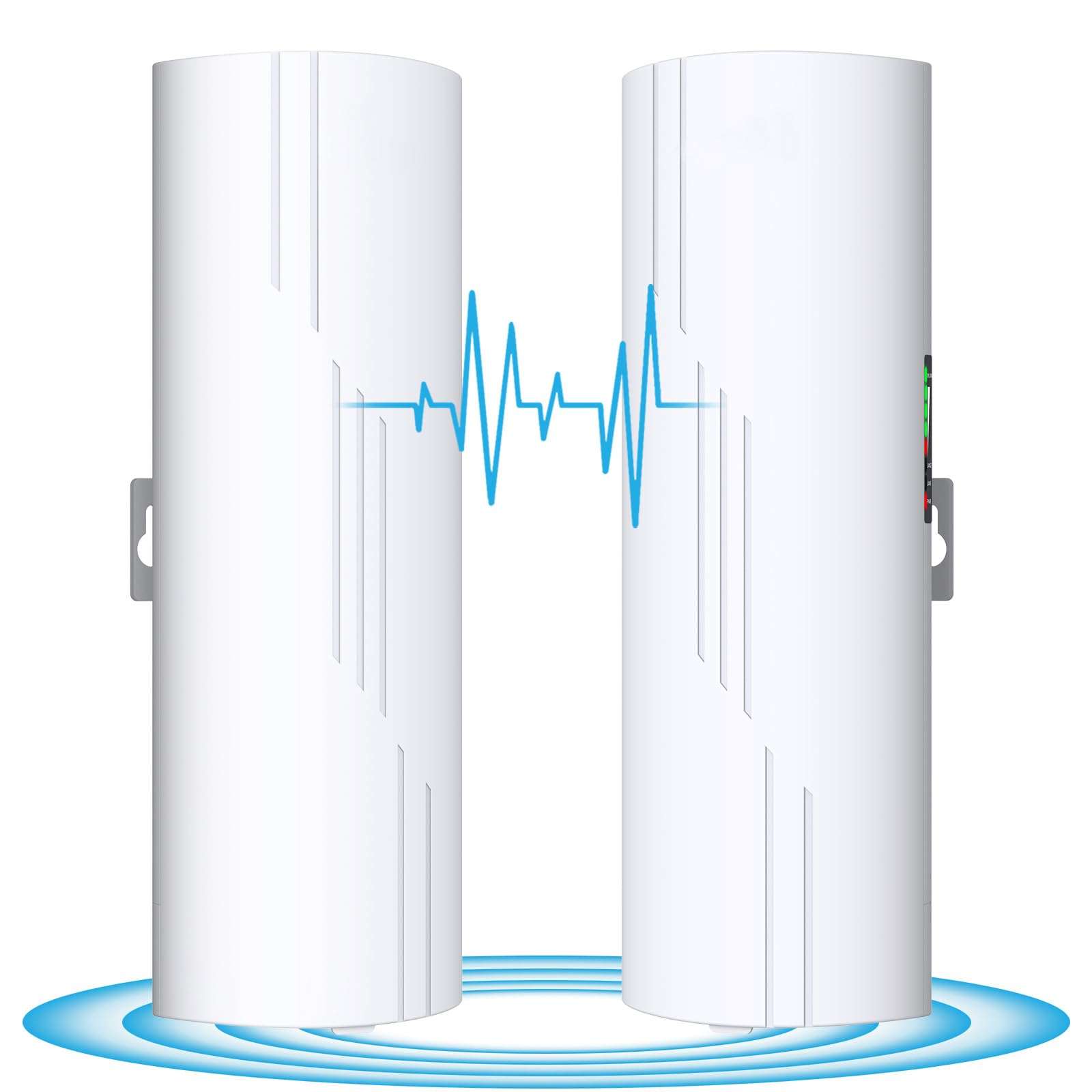 Gigabit Wireless Bridge,5.8GHz WiFi Bridge Point to Point Outdoor CPE, 3KM Long Range Ethernet Bridge with 100Mbps/1000Mbps LAN Ports,24V PoE Adapter, 16dBi High-Gain Antenna