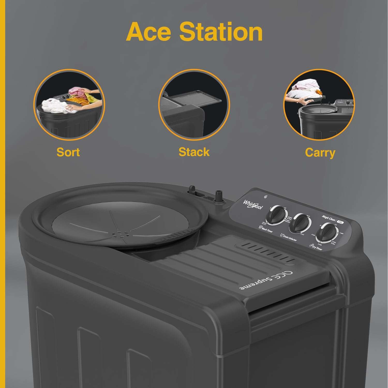 Whirlpool 7.0 Kg 5 Star MAGIC CLEAN Semi-Automatic Top Loading Washing Machine (MAGIC CLEAN RYL SRS 7.0 GREY DAZZLE (5YR), 4 Year Comprehensive Warranty, 1400 RPM Motor, 5 Year Motor Warranty) 3