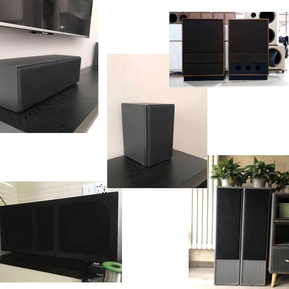 KISSTAKER Speaker Fabric Cloth Cover - 57x40inch Stereo Audio Grill Mesh for Speaker Repair-Black-Recover Your Speaker in Minutes 4