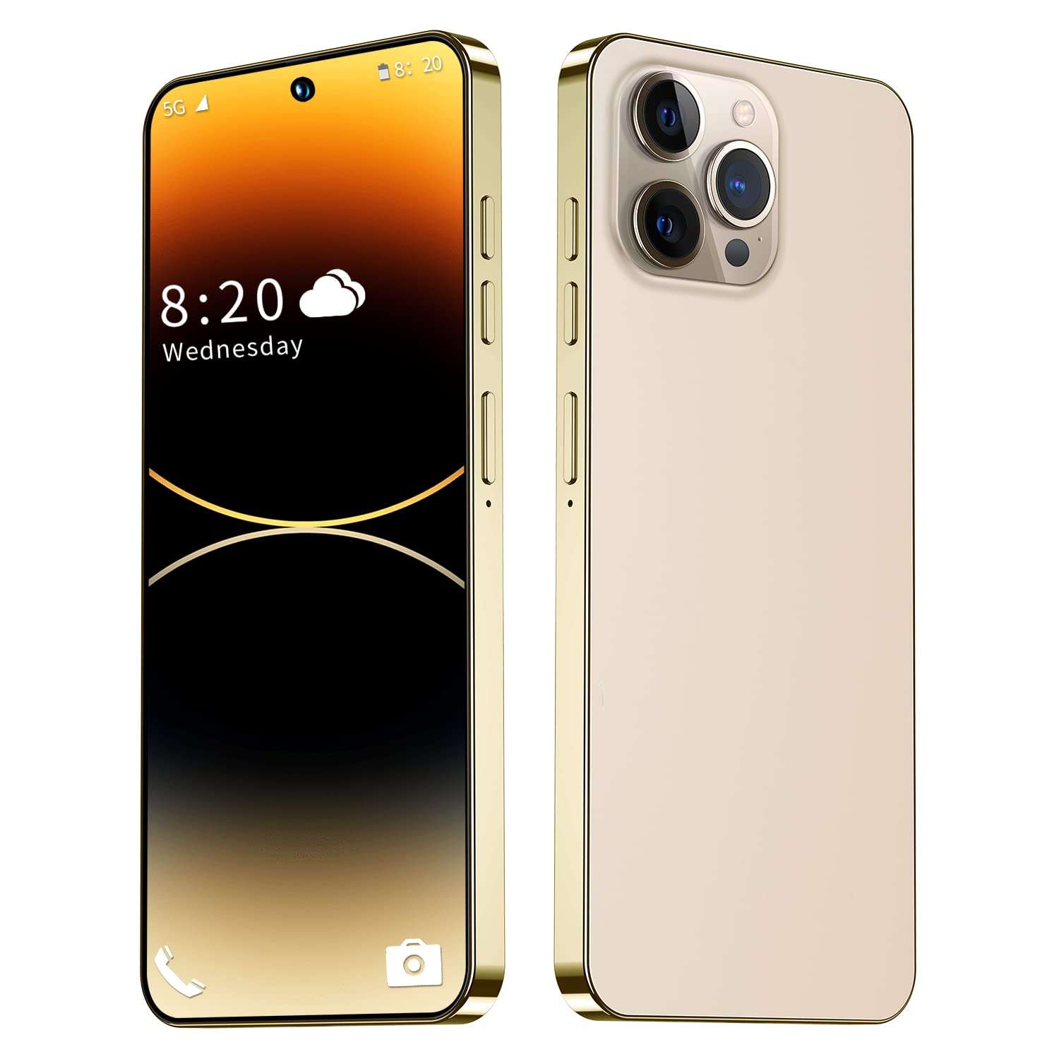 i14 Ultra 5G Cell Phone, Unlocked Android Smartphone, 8GB+512GB, 90Hz 6.7'' FHD LCD Display Screen, 13MP+48MP Camera, 5000mAh Long Battery Life, Dual Sim Card