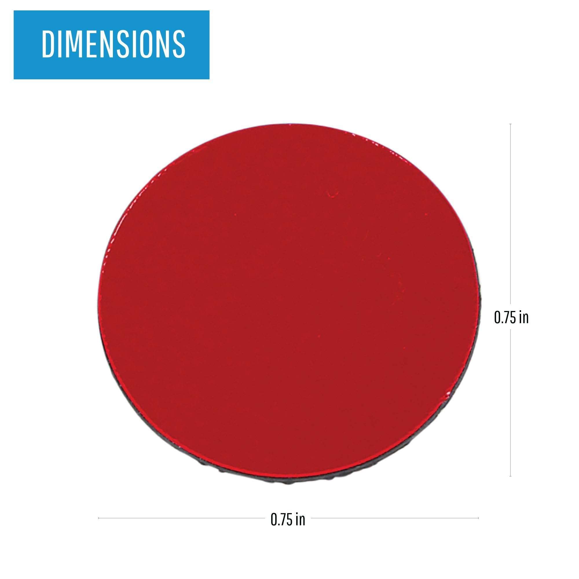 MasterVision Magnetic Color Coding Dots, 3/4 Inch Diameter, Red, Pack of 20 (FM1604) 2