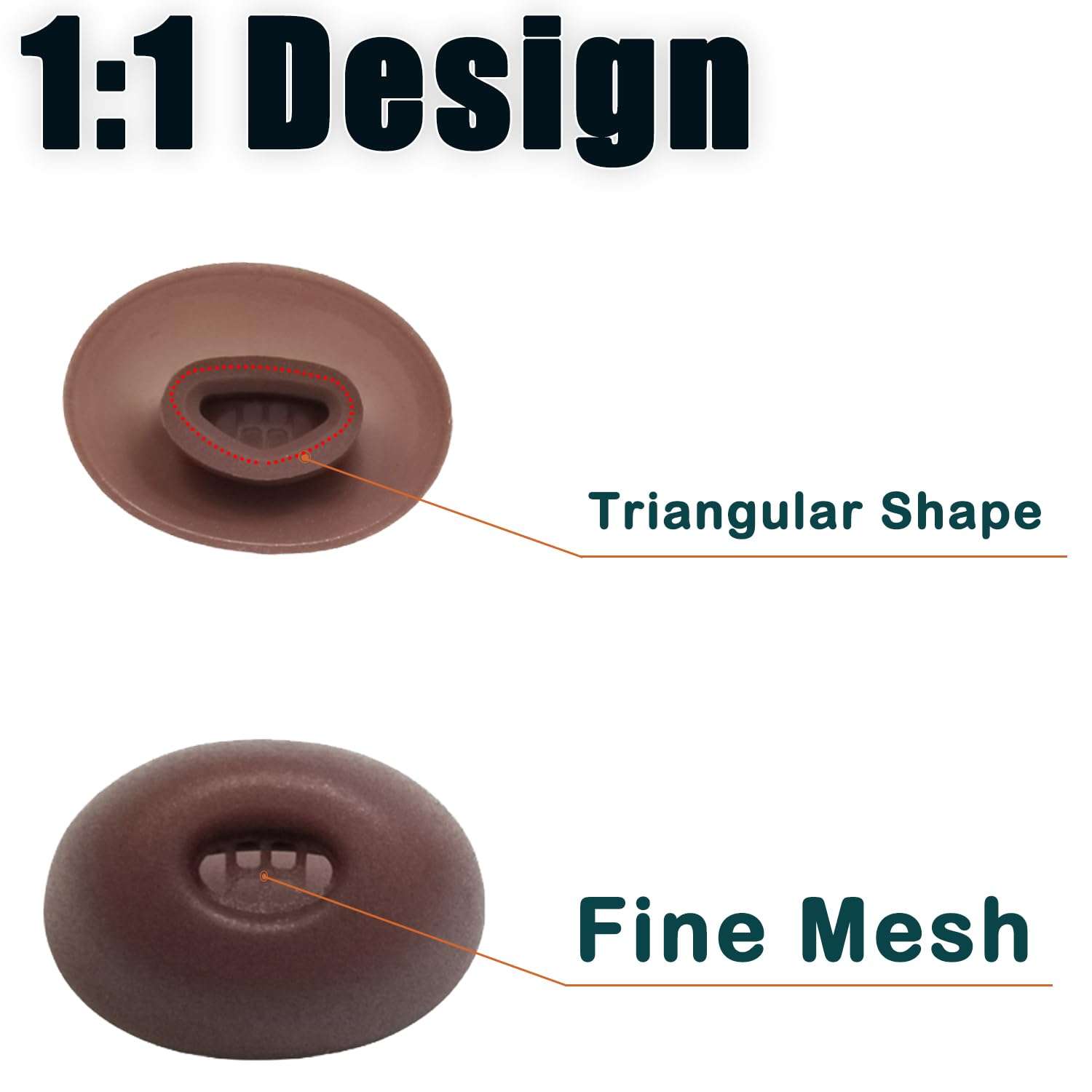 Luckvan Replacement Earbuds Tips for Jabra Elite 10 Silicone Ear Tips Jabra Elite 10 Rubber Tips 4 Pairs, Brown 5