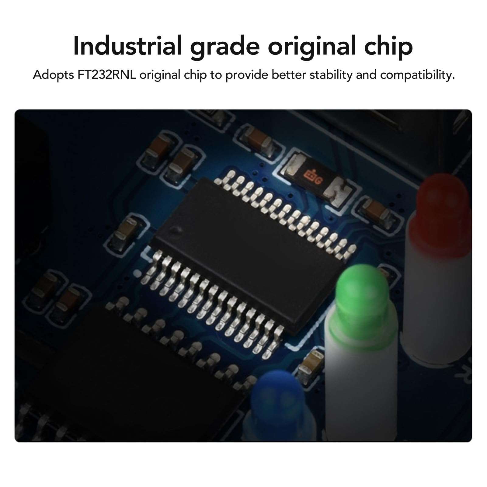 ASHATA USB to RS232 Converter, Industrial Grade Isolated USB Converter with FT232RNL Chip, USB to RS232 RS485 Converter, Industrial Isolated Converter 3