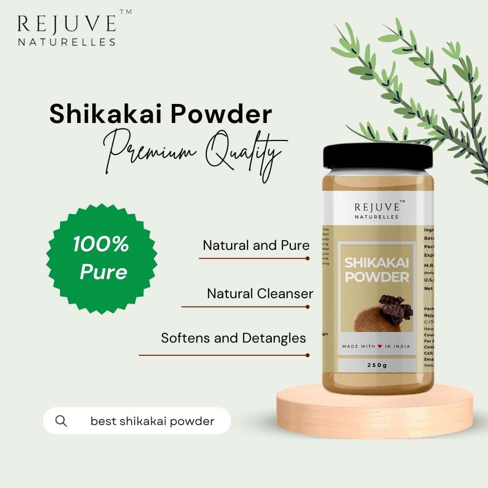 Rejuve Naturelles Shikakai Powder for Hair - 250 Gram Jar | Natural Cleanser and Conditioner for hair 3