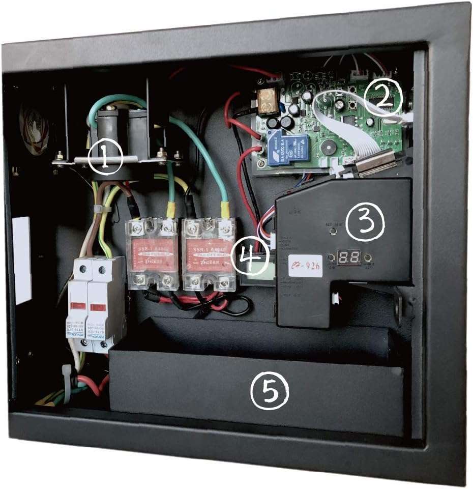 Sintron ST-003 Coin Operated Timer Control Box with NEMA 14-30R Receptacle 4 Prong 220V for US & CA Dryer Power Plug 3 Pole 3 Wire, Use for Vending Machine, Gaming & Washing Machines, Massage Chairs 5