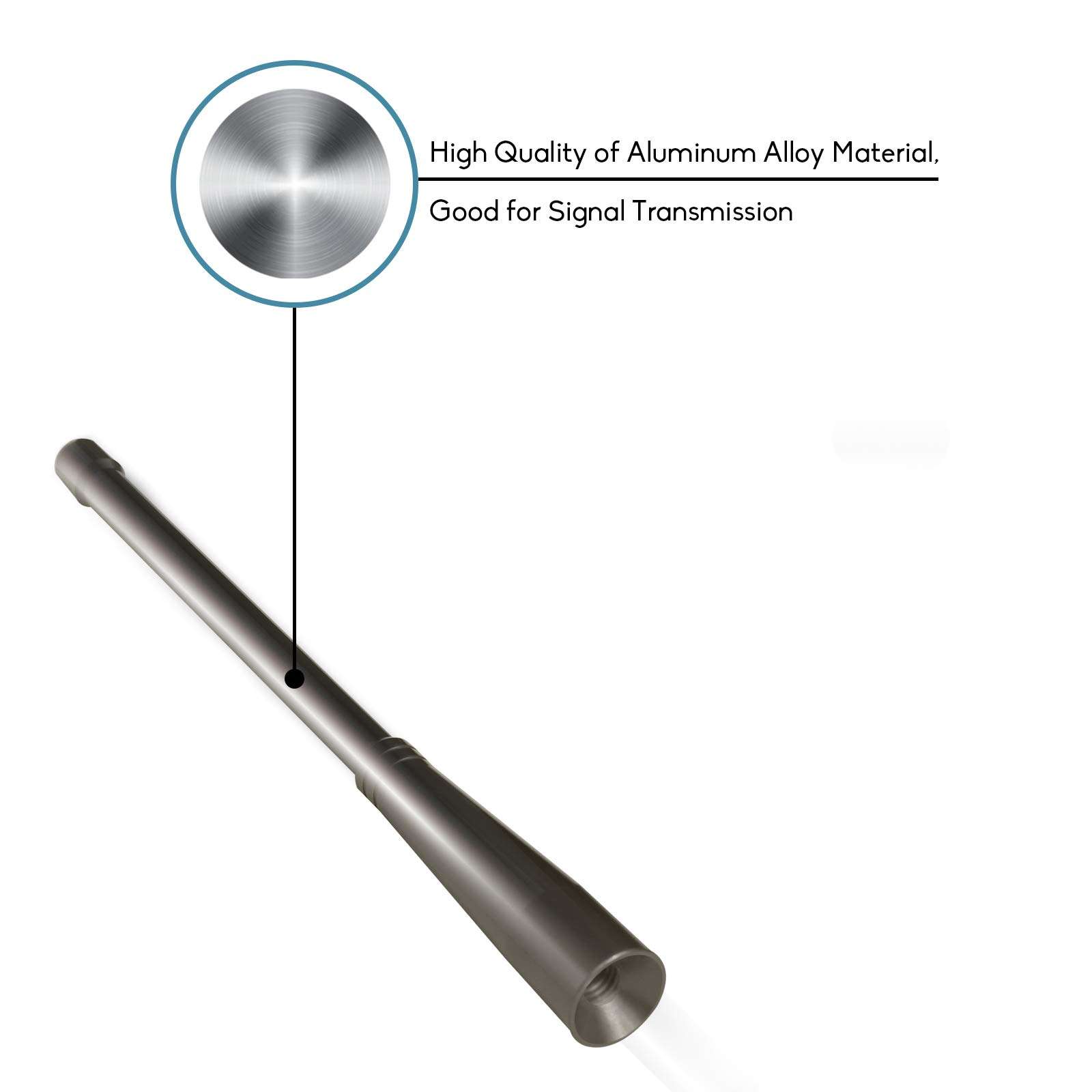 DeepRoar Replacement Antenna for Dodge Magnum 2005-2008, Optimized FM/AM Reception, 6.75 Inch EA01 (Silver) 4