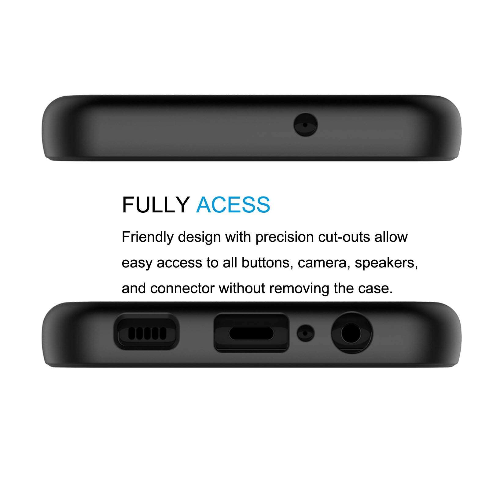 Galaxy A12 Case, Galaxy A12 5G Clear Case, Tekcoo [Tduke] Shock Absorbing Scratch Resistant Full Body Sturdy Cover Grip Plastic Bumper Transparent Protective Hard Cases for Samsung A12 [Black] 5