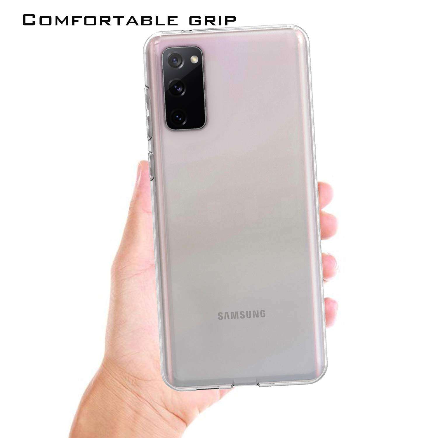 UNC Pro for Samsung Galaxy S20 FE 5G Case, Competible with Galaxy S20 Fan Edition 5G Version Case, Classic Clear Soft TPU Cell Phone Case, Shockproof Bumper Case Cover 6