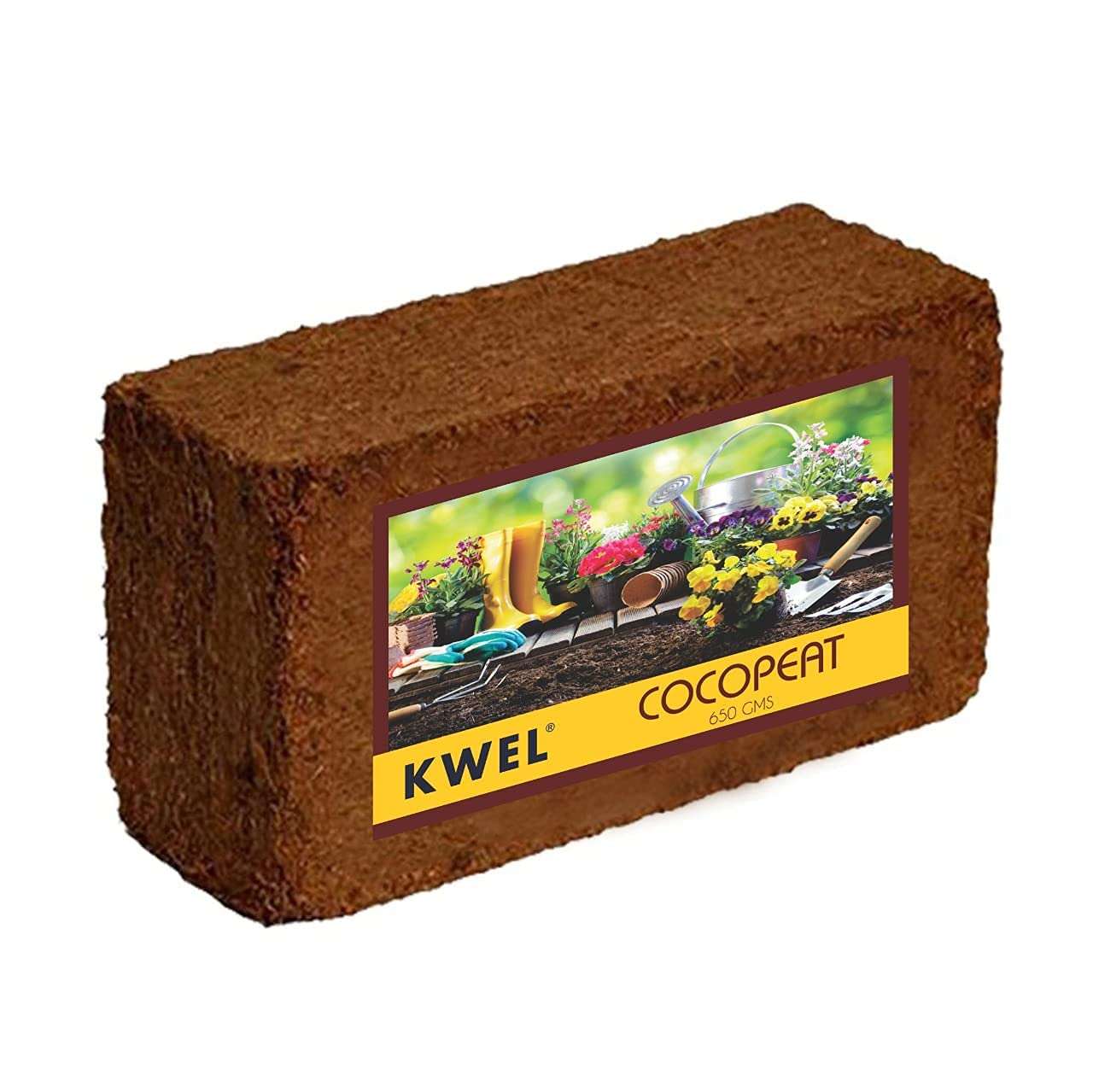KWEL Cocopeat Block for Plants and Gardening 650grm Blocks (Pack of 1) 1