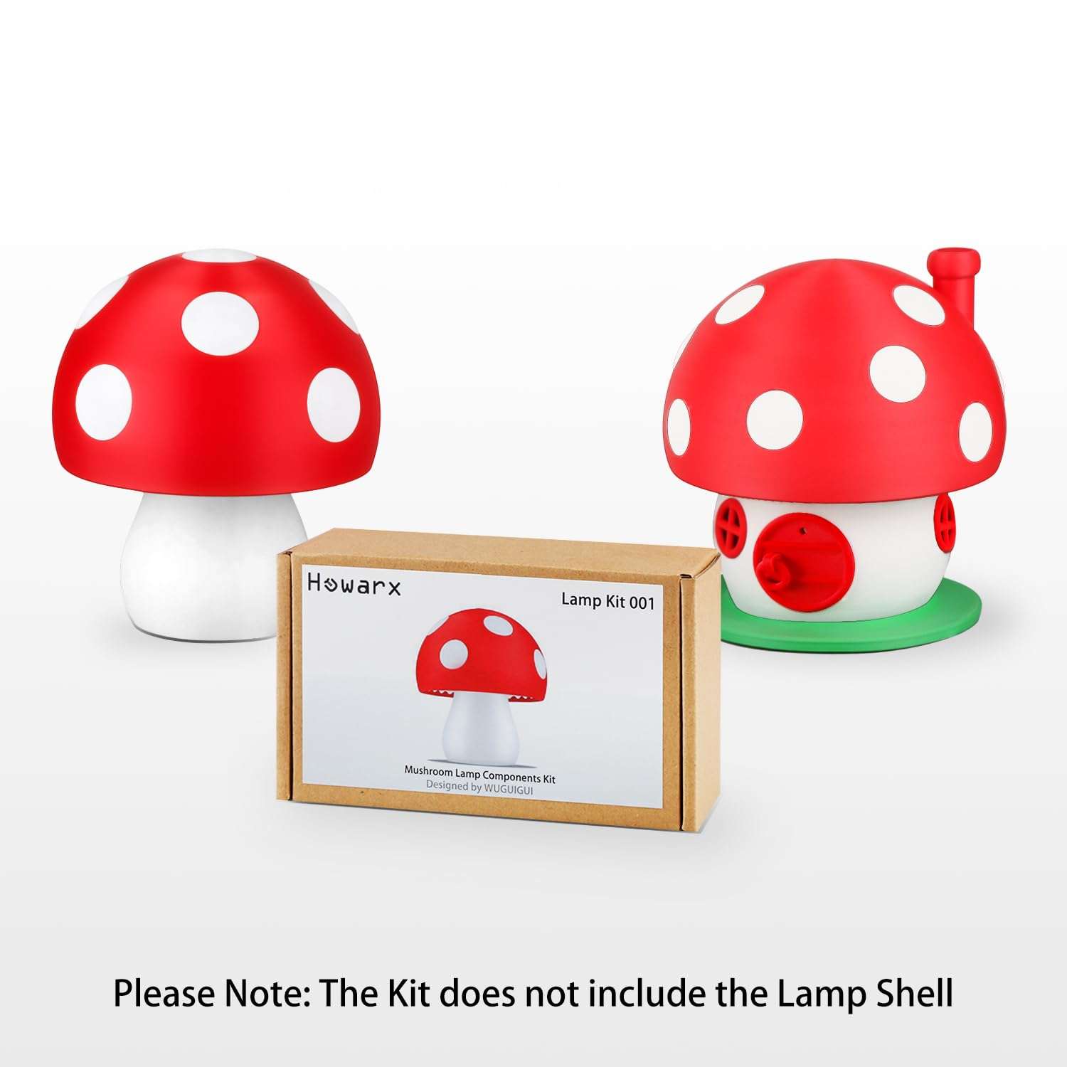 Howarx Mushroom Lamp Components Kit for 3D Printing (Warm Light) 3
