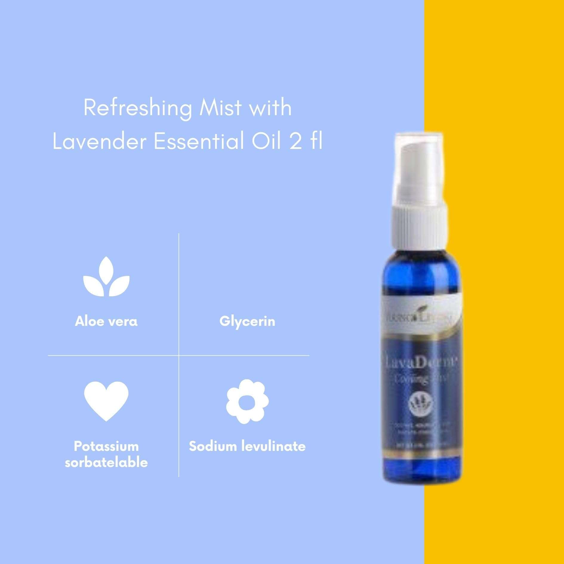 Young Living Lavaderm Cooling Mist - Refreshing Mist with Lavender Essential Oil - Soothes and Hydrates Skin - 2 fl oz Gently Hydrates, Soothes, and Rejuvenates Skin - Premium Essential Oils 3