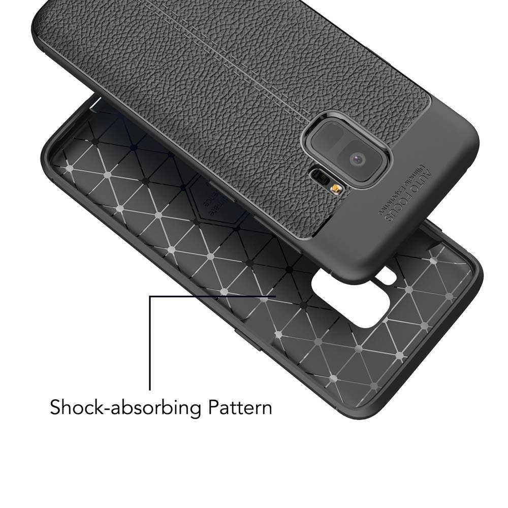 NALIA Silicone Case Compatible with Samsung Galaxy S9, Ultra-Thin Protective Cover Slim Premium Hard Case, Slim Mobile Phone Case Smart-Phone Bumper Soft – Black 5